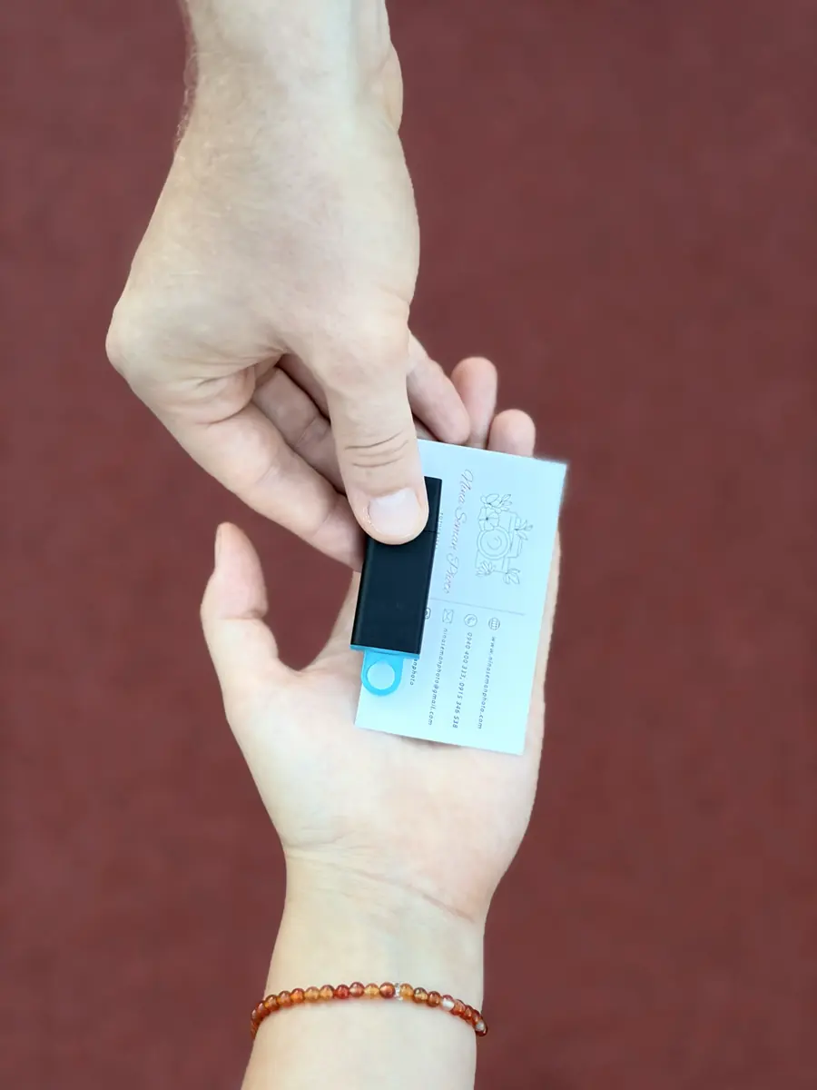 Předání hotových záznamů na USB disku